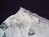 205 Dhaulagiri Northeast Face Close Up From Before Tukche Then there was the north ridge; it was undoubtedly ice, but, judging from the moderate angle and slight rise in height would make it very suitable for an attempt (Maurice Herzog, Annapurna). How right he was. The normal climbing route used on the first ascent goes from right to left up the northeast ridge to the summit ridge and then across to the summit.